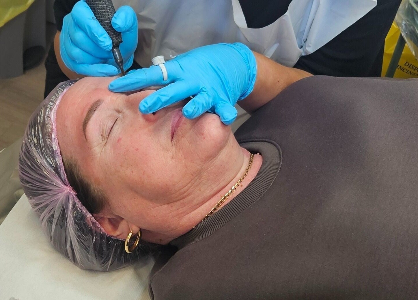 Eyebrow tattooing at Be Beau With Grace, Rochdale, England, GB. Professional care in beauty enhancement.