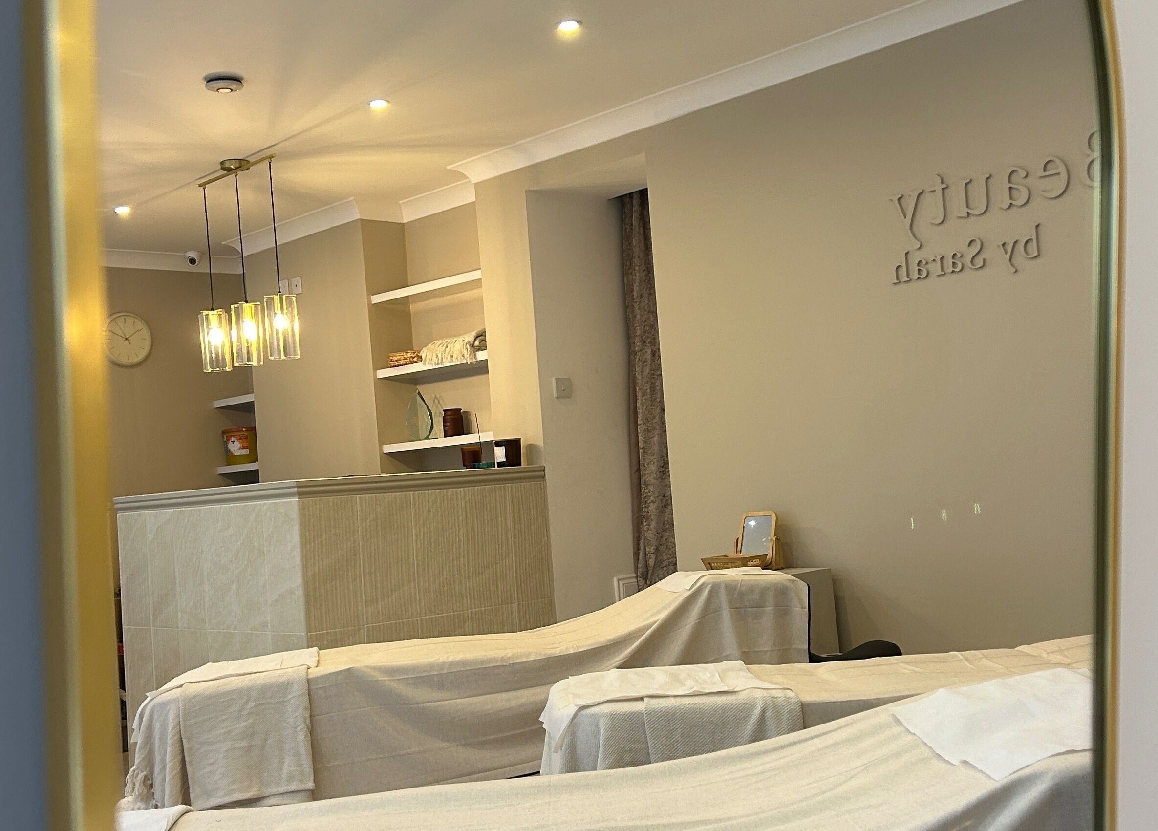 Interior of Ellie Glover Beauty in Lowestoft, England, with calm, inviting treatment space.