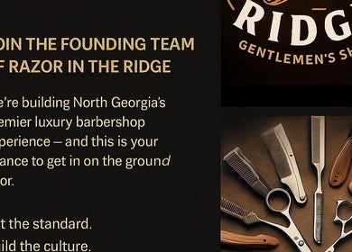 Join Razor in the Ridge team at Blue Ridge, Georgia, US for a premier barbershop experience.