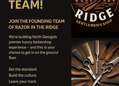 Join Razor in the Ridge in Blue Ridge, Georgia for a luxury barbershop experience. Founding team invitation.