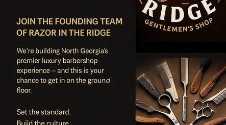 Join Razor in the Ridge in Blue Ridge, Georgia for a luxury barbershop experience. Founding team invitation.