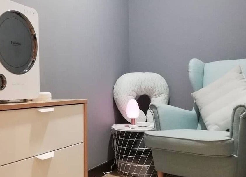 Relaxing corner at Bondahaven Spa Bangi in Bandar Puteri Bangi, Selangor, MY with chair and decor.