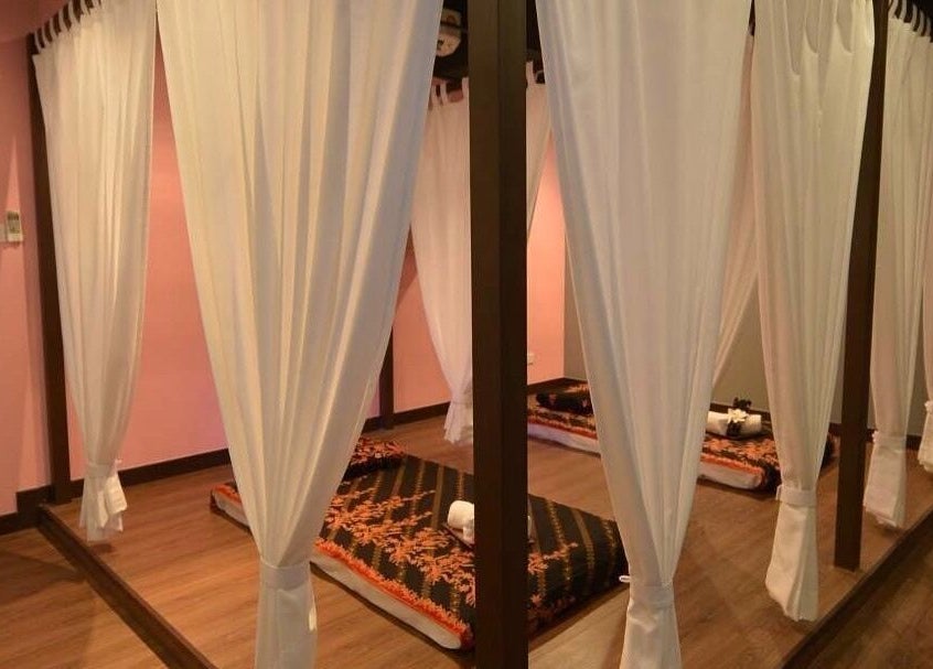Tranquil treatment rooms at Bondahaven Spa Bangi, Bandar Puteri Bangi, Selangor, MY, with elegant drapes and soft lighting.