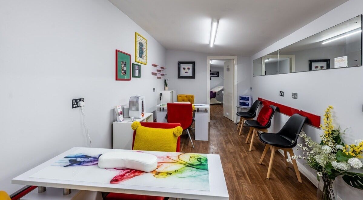 Bright nail and beauty studio at Area 51 Hair, Nails and Beauty in Aberdeen, Scotland, GB with modern decor.
