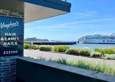 Vaughan's Hair and Beauty in Plymouth, England, GB, offers hair, beauty, and nail services by the scenic waterfront.