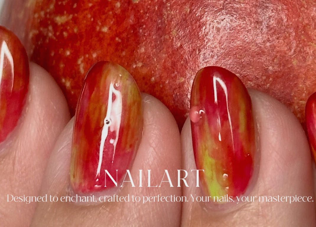 Vibrant nail art at SoiRee Citraland, East Java, East Java, ID showcasing bold colors and intricate design.