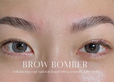 Close-up of perfectly shaped brows after treatment at SoiRee Citraland, East Java, East Java, ID.