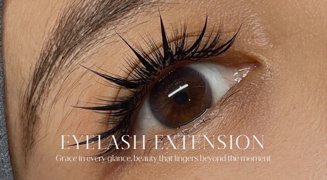 Close-up of elegant eyelash extensions at SoiRee Ciputra World, Jawa Timur, Jawa Timur, ID.