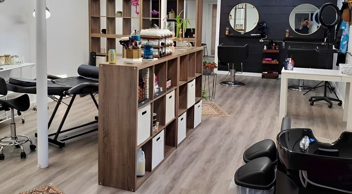 Modern setup at Mav & Harp Co Salon in Selinsgrove, Pennsylvania, US showcasing stylish and organized space.