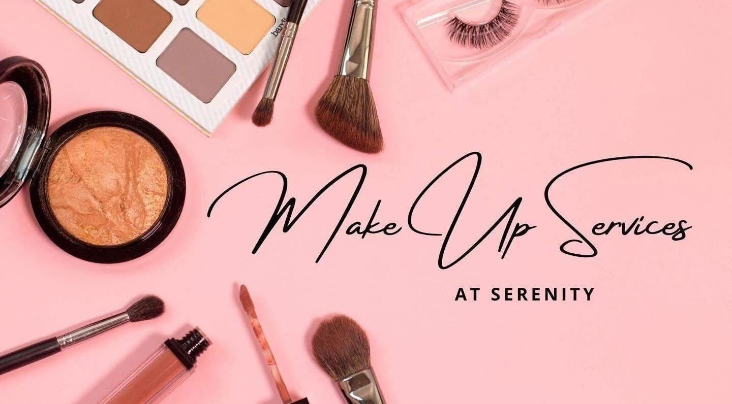 Makeup brushes and palette at SERENITY BEAUTY AND WELLNESS, Wishaw, GB.