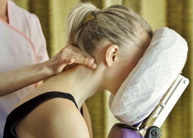 Relaxing neck massage at SERENITY BEAUTY AND WELLNESS, Wishaw, GB. Experience ultimate relaxation.