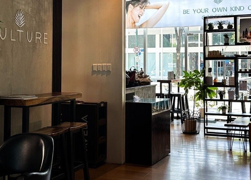 Culture Salon MNL venue in Taguig, Metro Manila, PH, featuring modern decor, natural light, and lush greenery.
