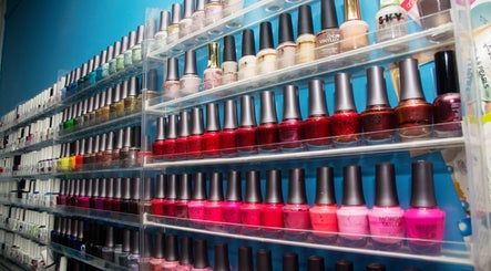 Vibrant nail polish display at Sole (Beauty for the Soul), Arouca, Tunapuna/Piarco Regional Corporation, TT.