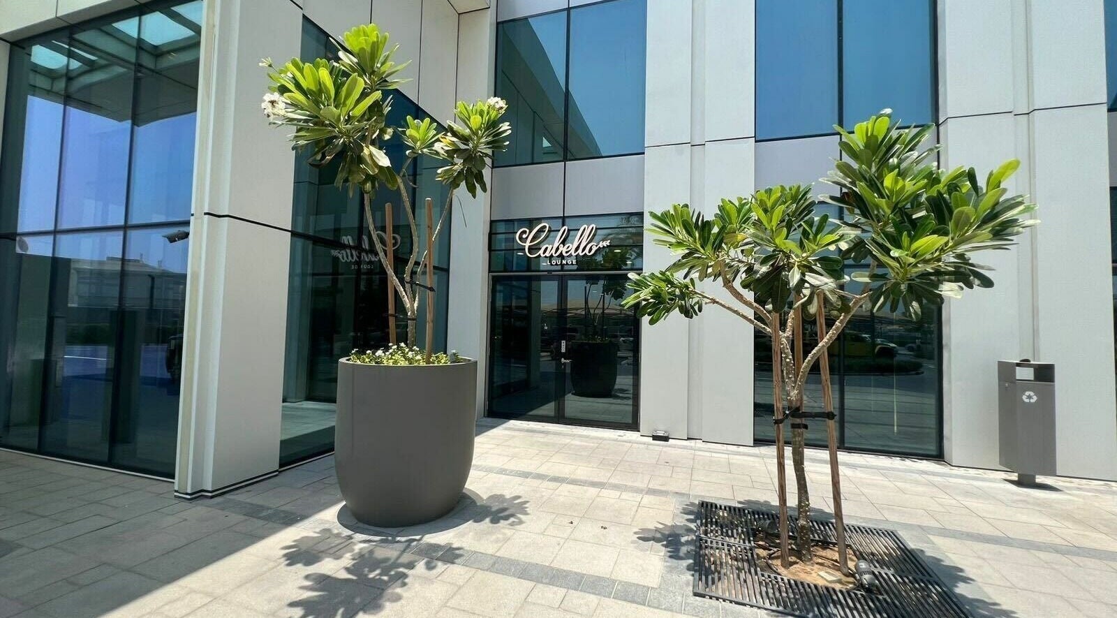 Exterior view of Cabello Lounge - Downtown Dubai, Dubai, Dubai, AE with lush greenery.