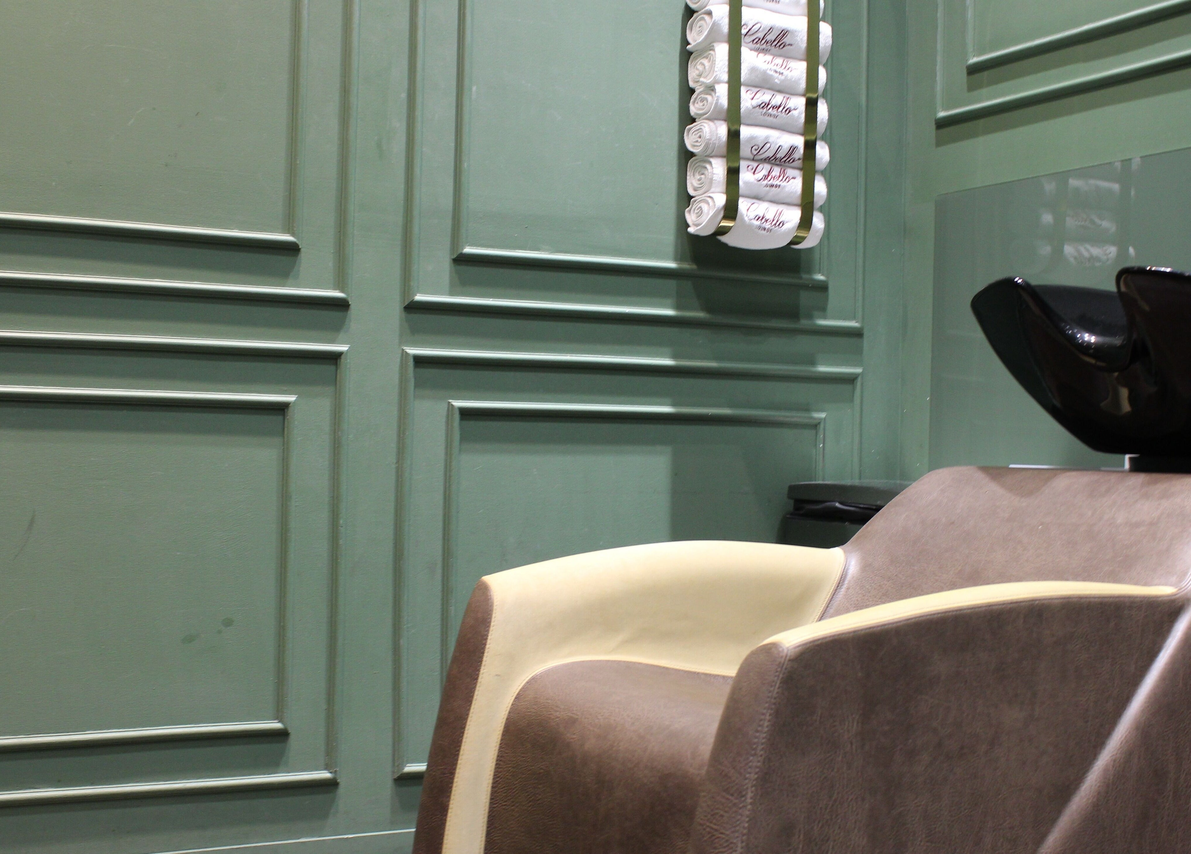 Chic hair washing station at Cabello Lounge - City Centre Mirdif, Dubai, Dubai, AE. Elegant interior design.