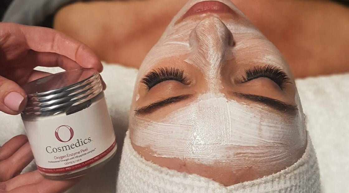 Facial treatment at Jedore beauty, Portland, Victoria, AU with O Cosmedics Oxygen Enzyme Peel mask.