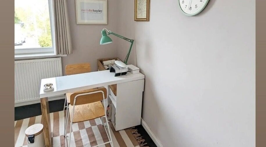Inviting nail workstation at Nails by Hayley, Nairn, Scotland, GB. Bright and modern interior for a relaxing experience.