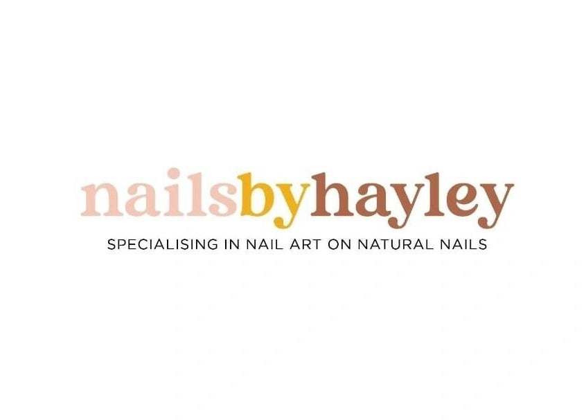 Nails by Hayley logo showcasing nail art specialty in Nairn, Scotland, GB.
