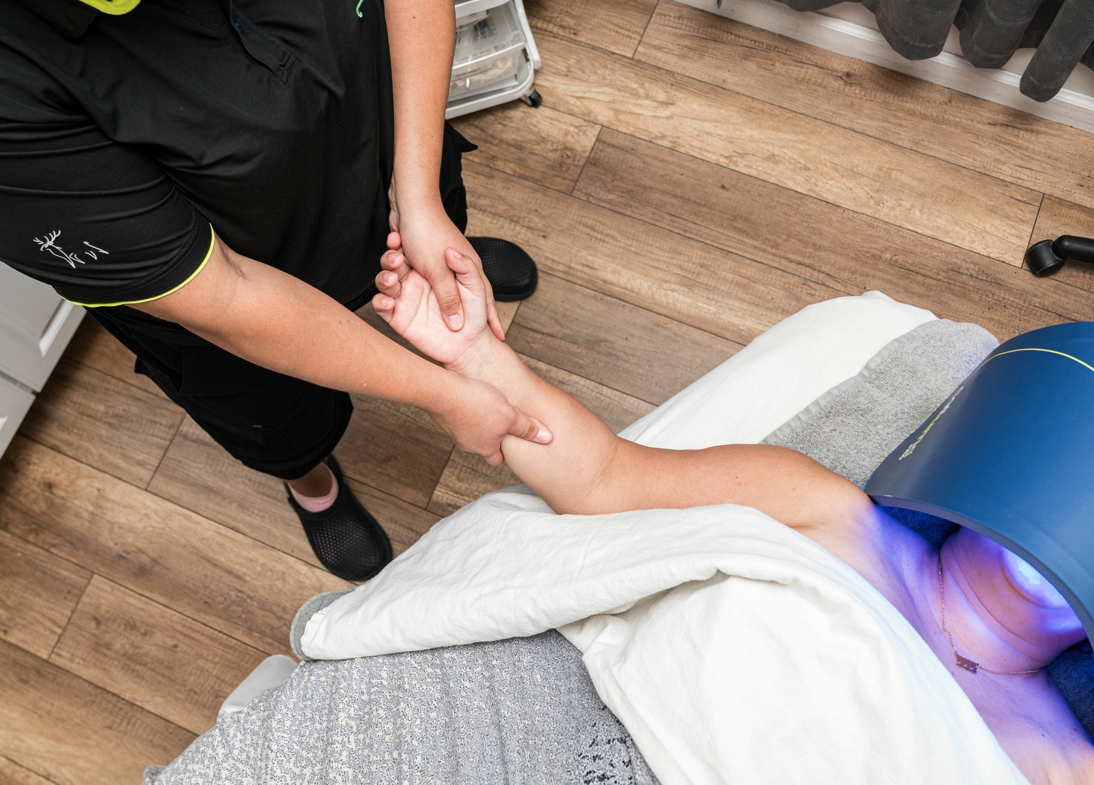 Relaxing LED light therapy at The MJ Treatment Spa and Wellness, New York, New York, US.