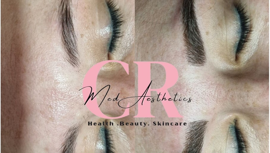 Close-up of perfectly groomed eyebrows at Healing Hands Beauty, Randfontein, Gauteng, ZA.