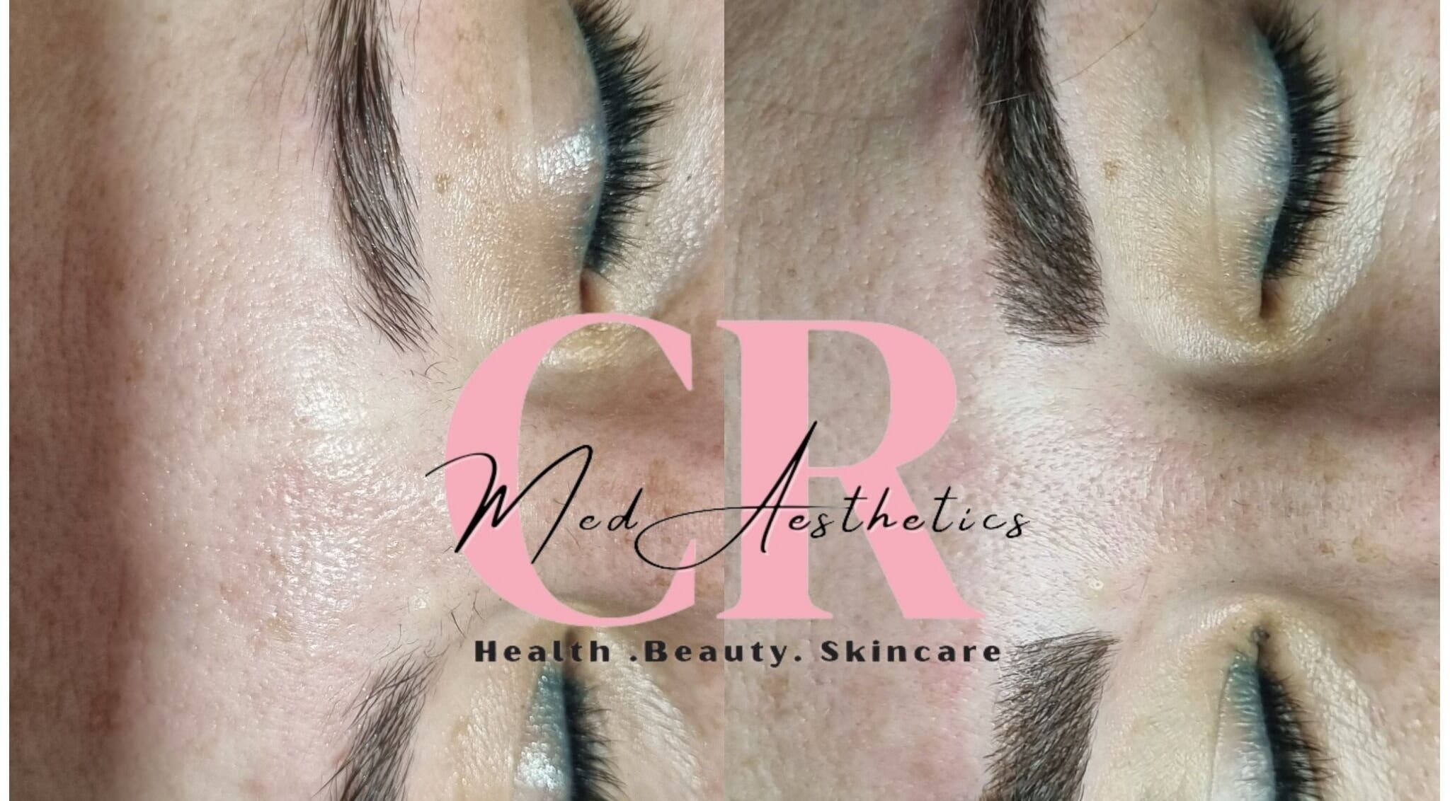 Close-up of perfectly groomed eyebrows at Healing Hands Beauty, Randfontein, Gauteng, ZA.