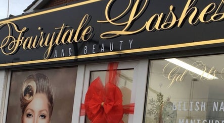 Exterior of Fairytale Lashes and Beauty in Rayleigh, England, showcasing stylish signage.