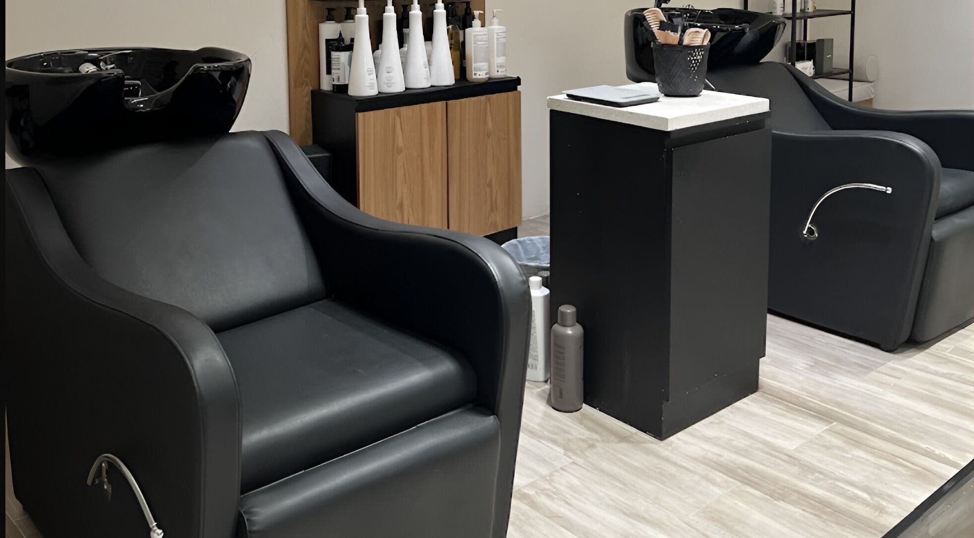 Elegant wash station at ZK Beauty & Spa, Muscat, Muscat Governorate, OM enhancing luxury hair care experience.