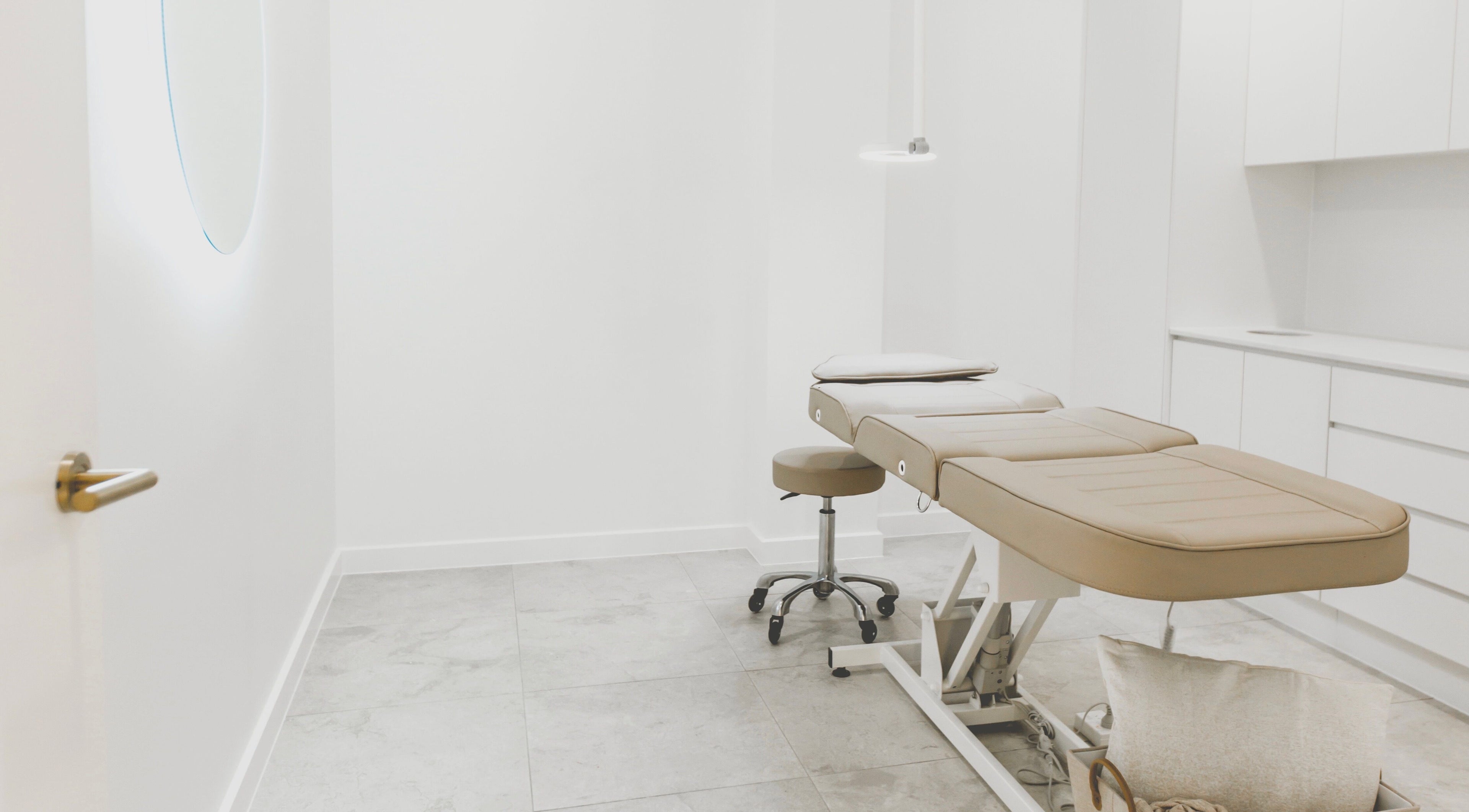 Stylish, tranquil treatment room at Brow Foxx Wollongong, Corrimal, New South Wales, AU for relaxation.