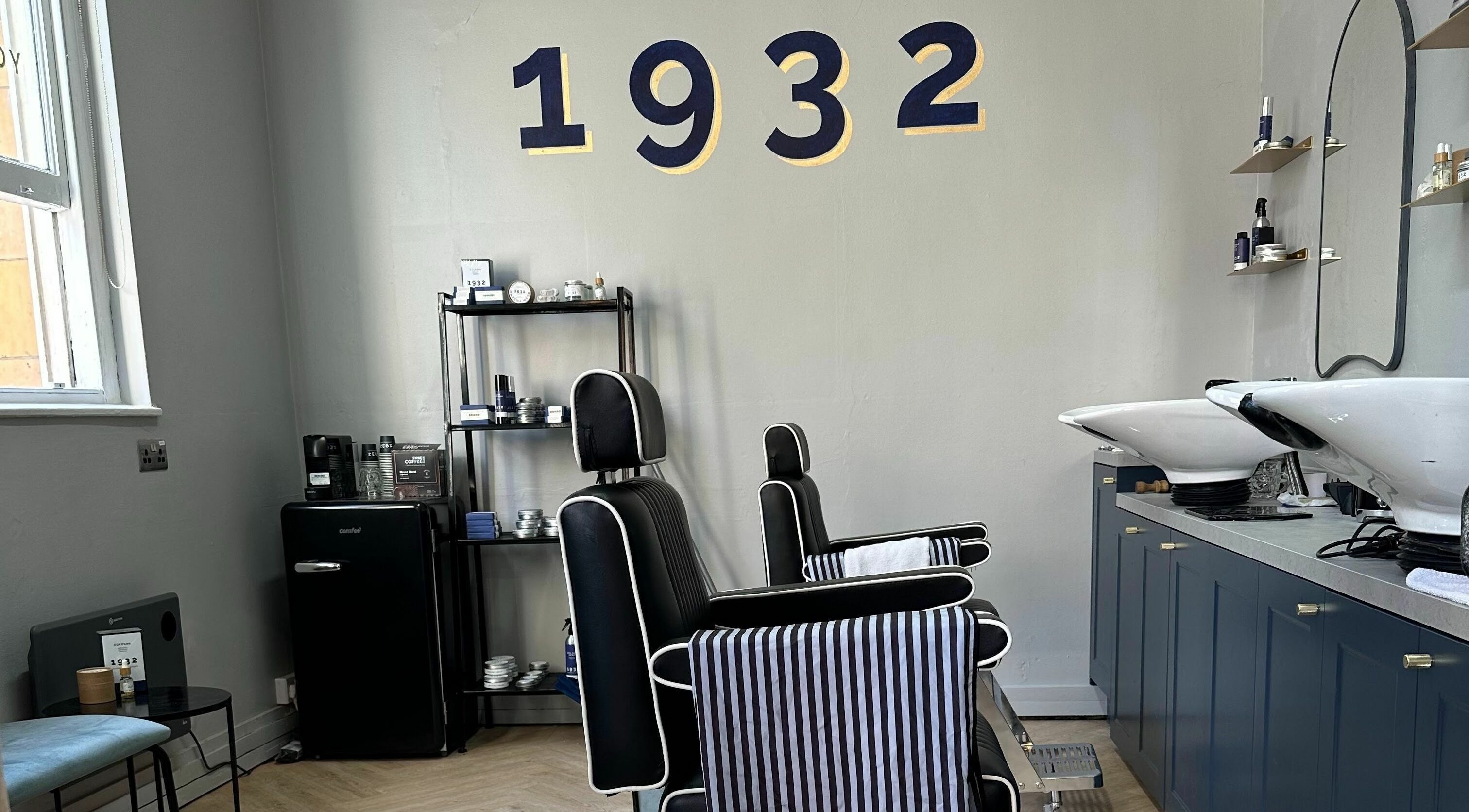 Vintage-inspired barbershop chairs and decor at Youngmans London Marylebone, London, England, GB.