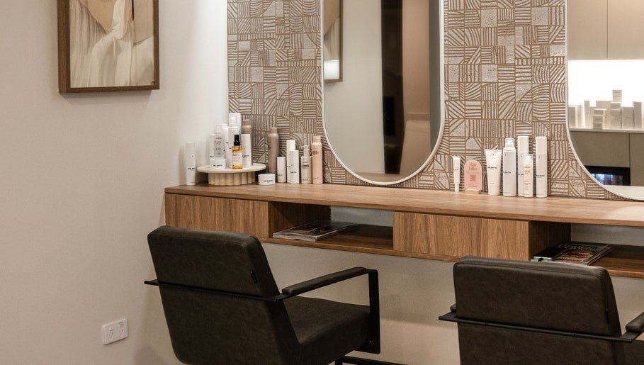 Elegant styling station at Cherie Mather Studio, Kardinya, Western Australia, AU.