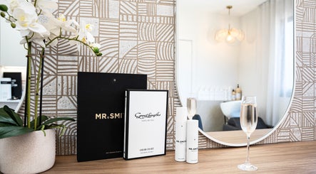 Elegant styling corner at Cherie Mather Studio, Kardinya, Western Australia, AU with modern decor and beauty products.