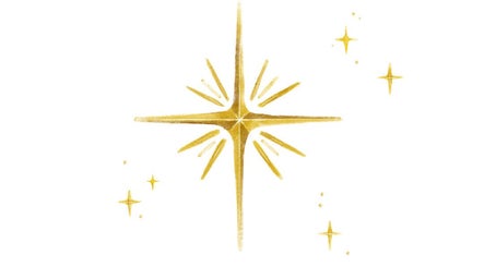 Sparkling gold star symbolizing elegance at Cherie Mather Studio, Kardinya, Western Australia, AU.