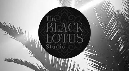 The Black Lotus Studio logo overlaying palm leaves in Yarm, England, GB.