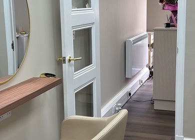 Elegant beauty station at The Beauty Lounge, Aberdeen, GB with modern decor and stylish accents.