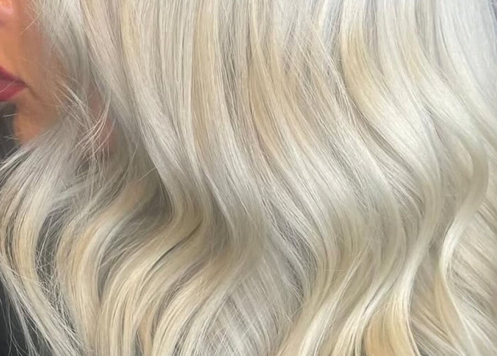 Styled blonde waves at Bryony Alexandra ltd, Edinburgh, Scotland, GB