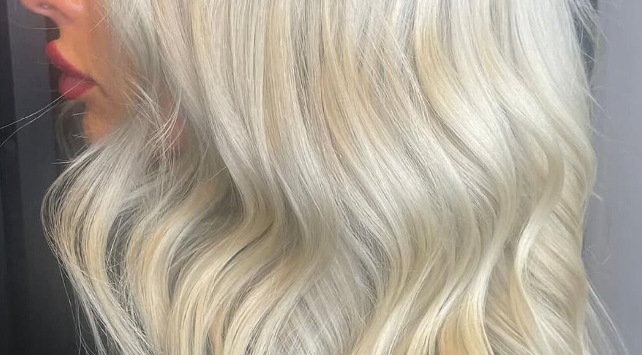 Styled blonde waves at Bryony Alexandra ltd, Edinburgh, Scotland, GB