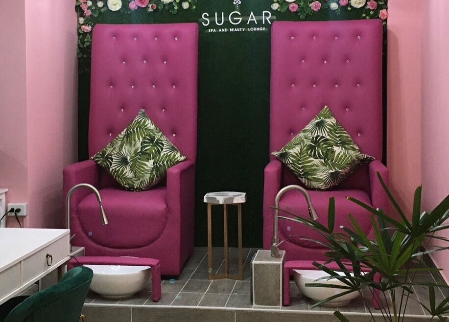 Elegant pedicure chairs at Sugar Spa and Beauty Lounge in Tunapuna, Tunapuna/Piarco Regional Corporation, TT.