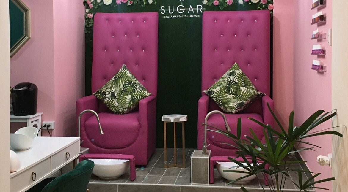 Elegant pedicure chairs at Sugar Spa and Beauty Lounge in Tunapuna, Tunapuna/Piarco Regional Corporation, TT.