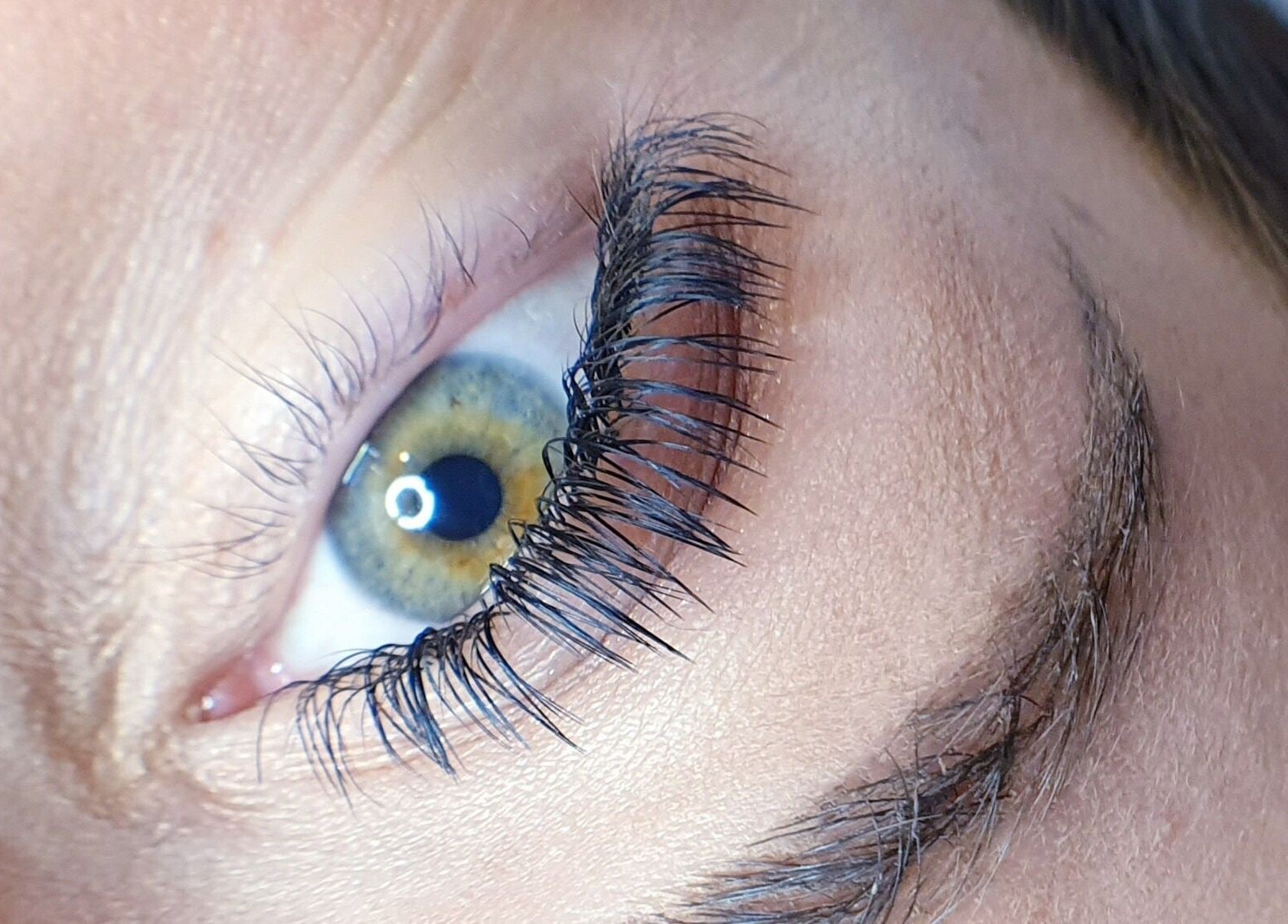 Close-up of lash extensions at Affinity Beauty Windsor, Windsor, England, GB.