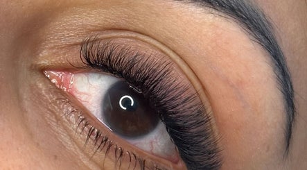 Close-up of expertly applied eyelash extensions at The Beauty Room by Jacqui, Miami, Queensland, AU.