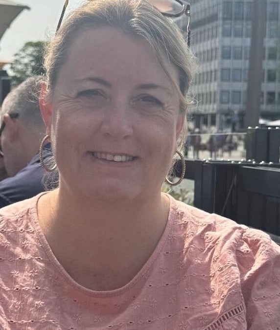 Outdoor seating area at Funky Feet in Weymouth, England, GB, capturing a lively atmosphere under sunny skies.