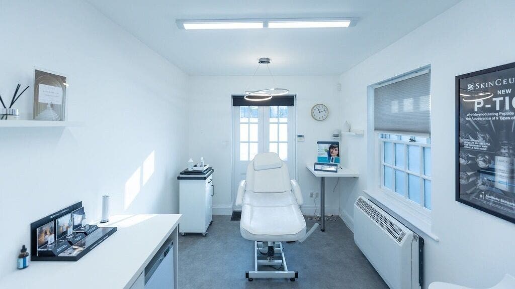 A calming treatment room at Update Aesthetics Lemon Street, Truro, England, GB featuring a treatment chair.