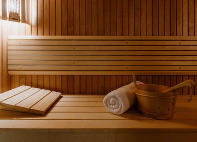 Sauna au La Tour Hassan Palace à Rabat, Rabat-salé-kénitra, MA, avec des accessoires de bien-être.