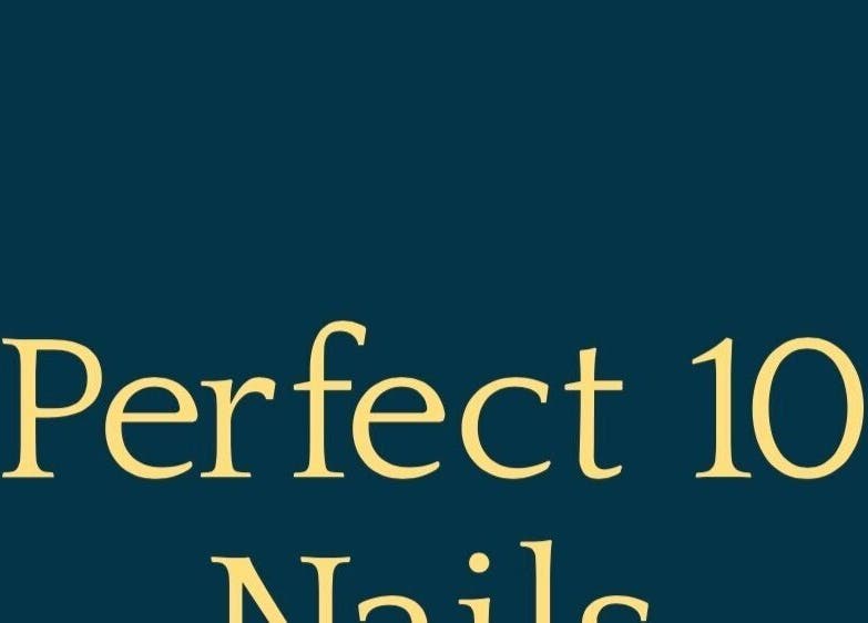 Perfect 10 Nails and Beauty logo, located in Burbage, England, GB, showcasing elegant typography.