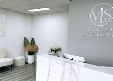 Elegant reception area at Vanish Laser & Skin, Melbourne, Victoria, AU with modern decor and calm ambiance.