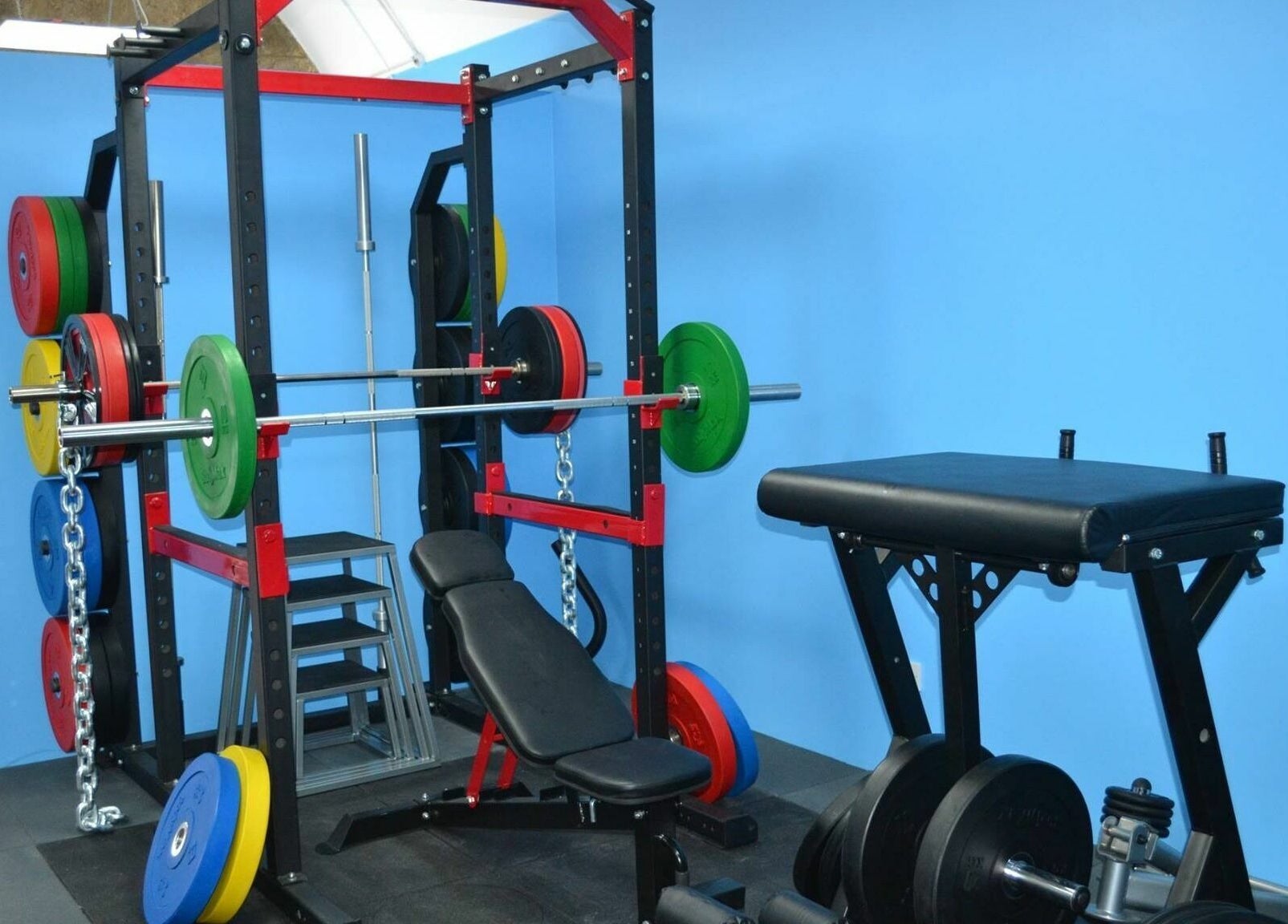Modern gym equipment at Activ Sports Medicine and Performance Clinic in Gibraltar, GI. Ideal for fitness training.