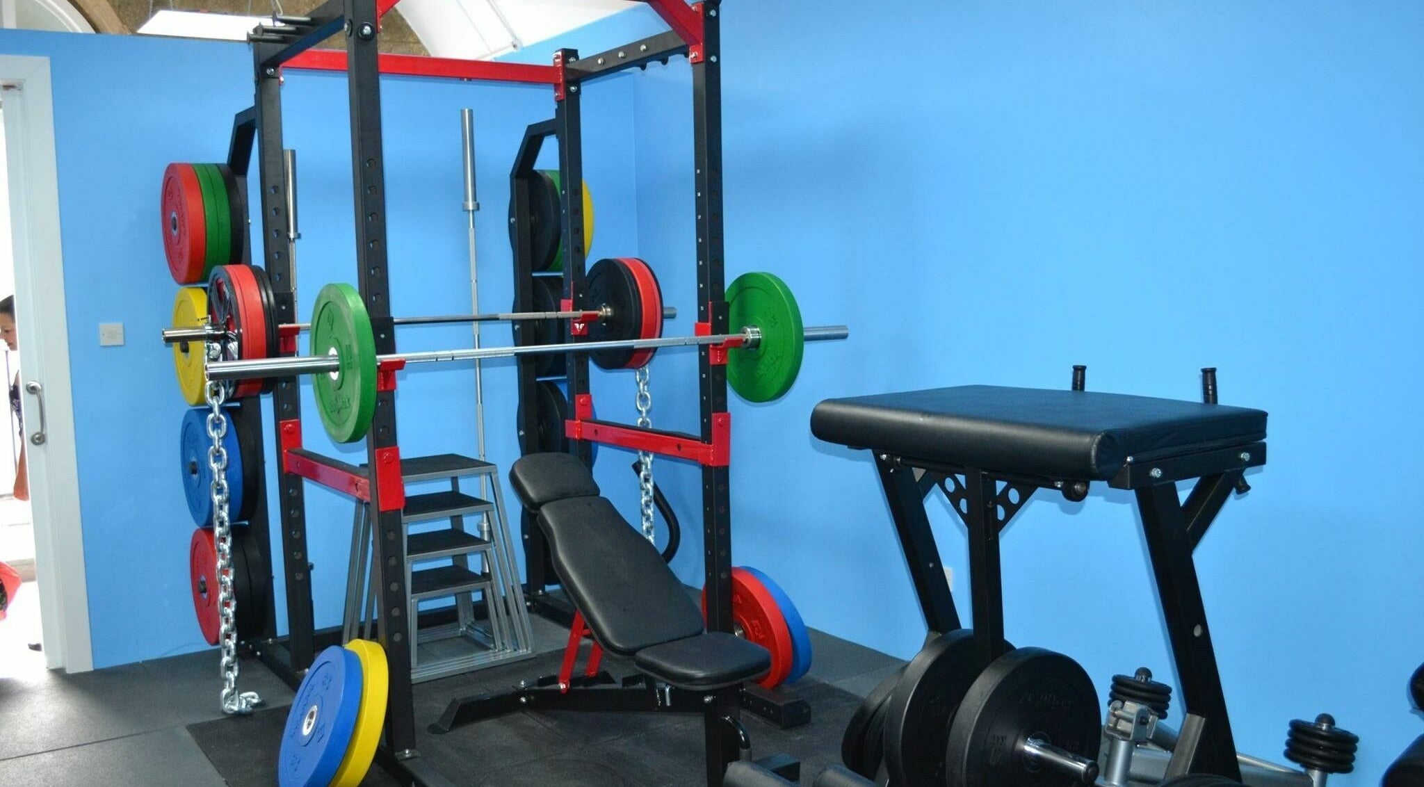 Modern gym equipment at Activ Sports Medicine and Performance Clinic in Gibraltar, GI. Ideal for fitness training.