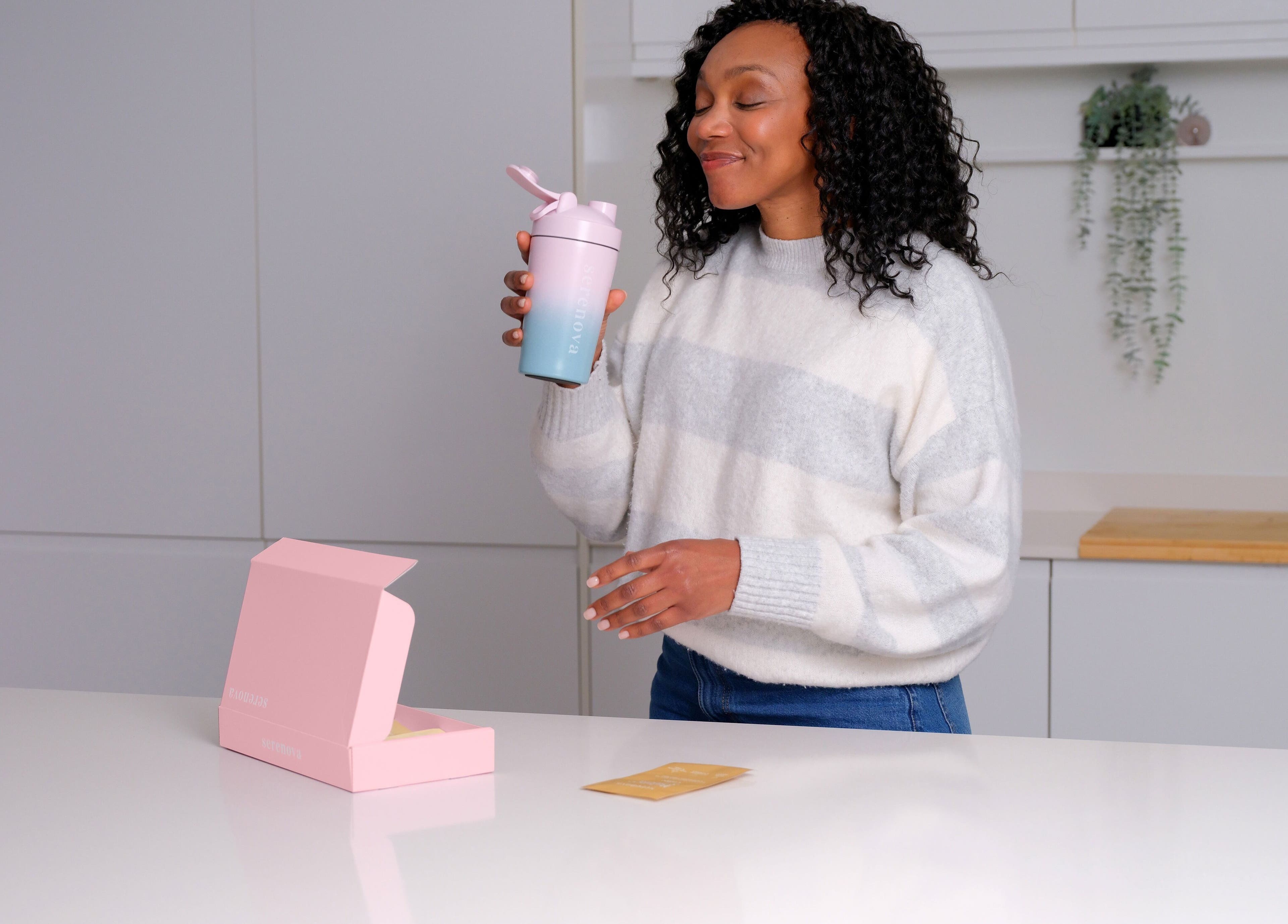 Enjoying a healthy drink at Coach Collins - The 1:1 Diet & Serenova Nutrition and Wellness, Southampton, England, GB.