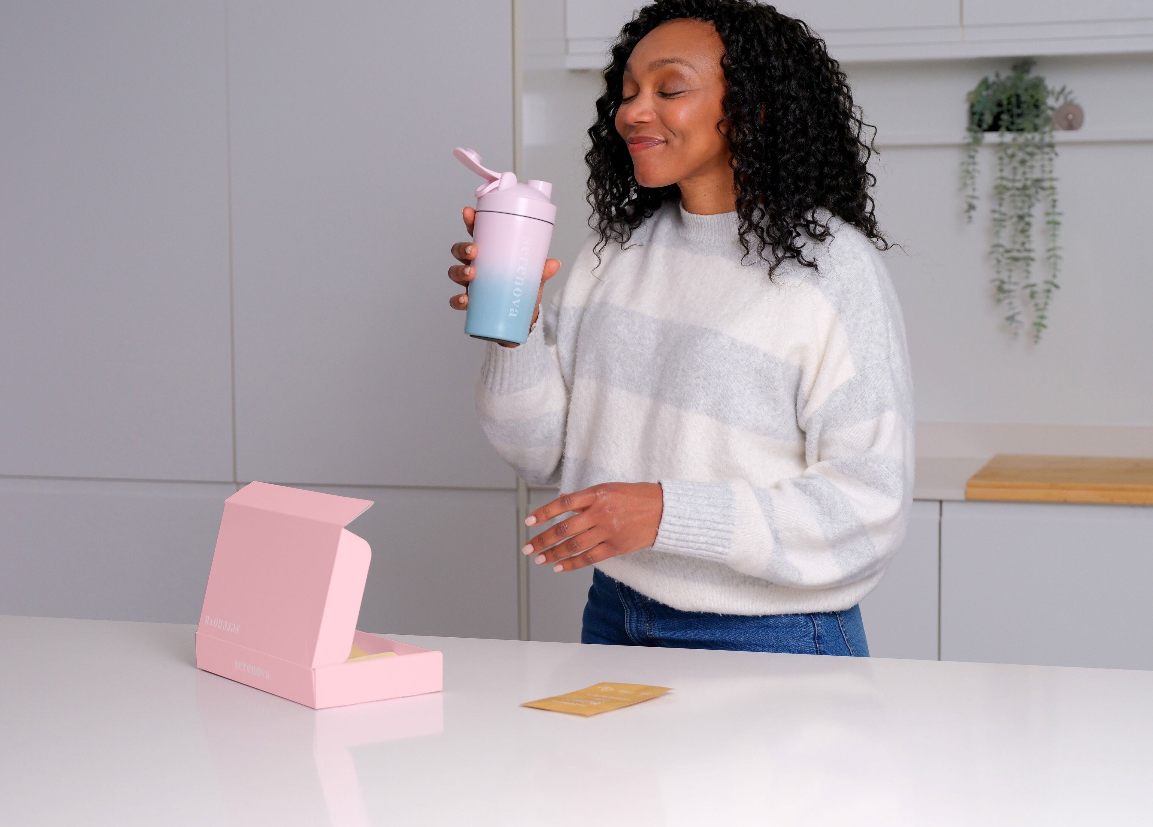 Enjoying a healthy drink at Coach Collins - The 1:1 Diet & Serenova Nutrition and Wellness, Southampton, England, GB.