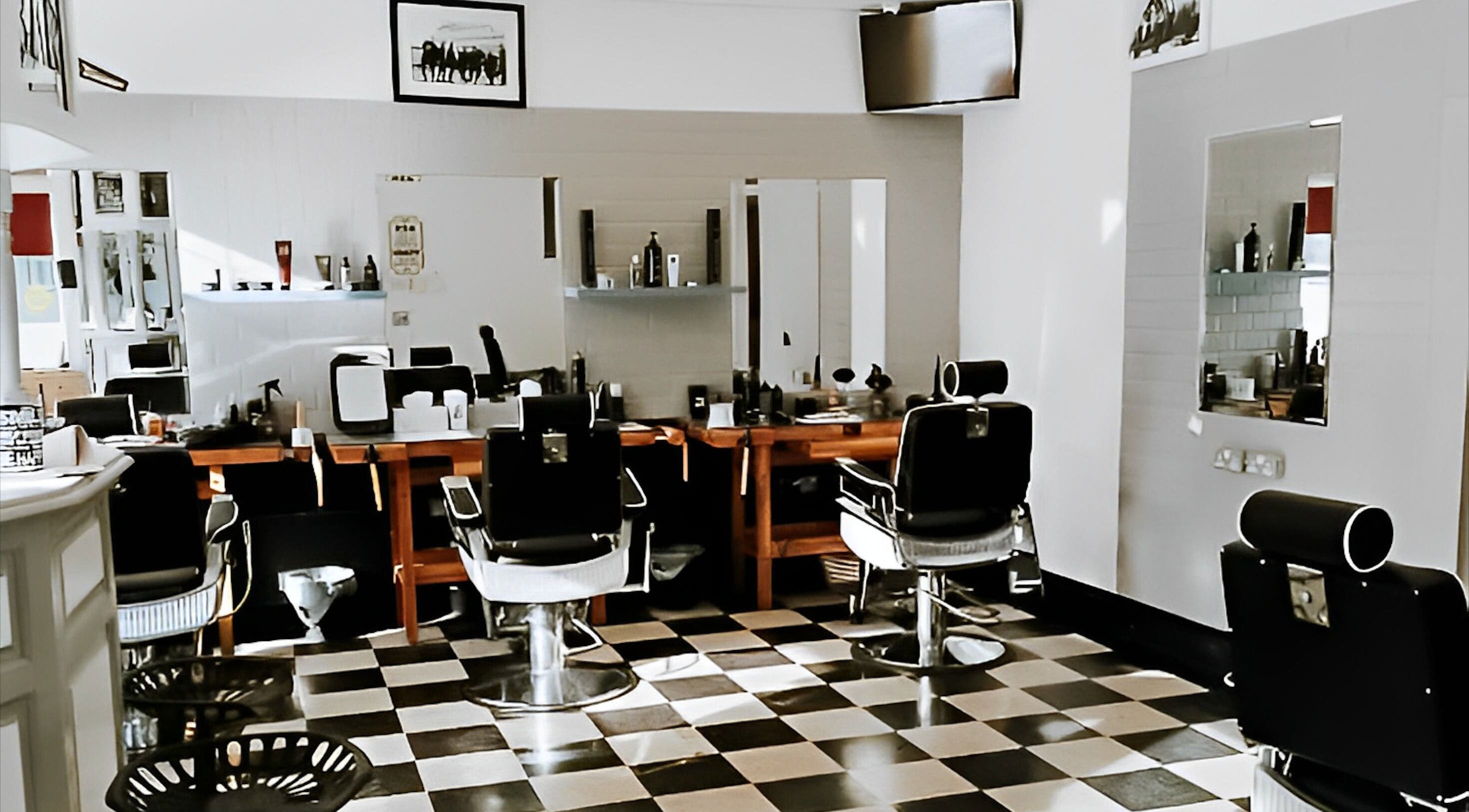 Mrsnips salon interior with stylish chairs and mirrors in Dublin, County Dublin, IE.